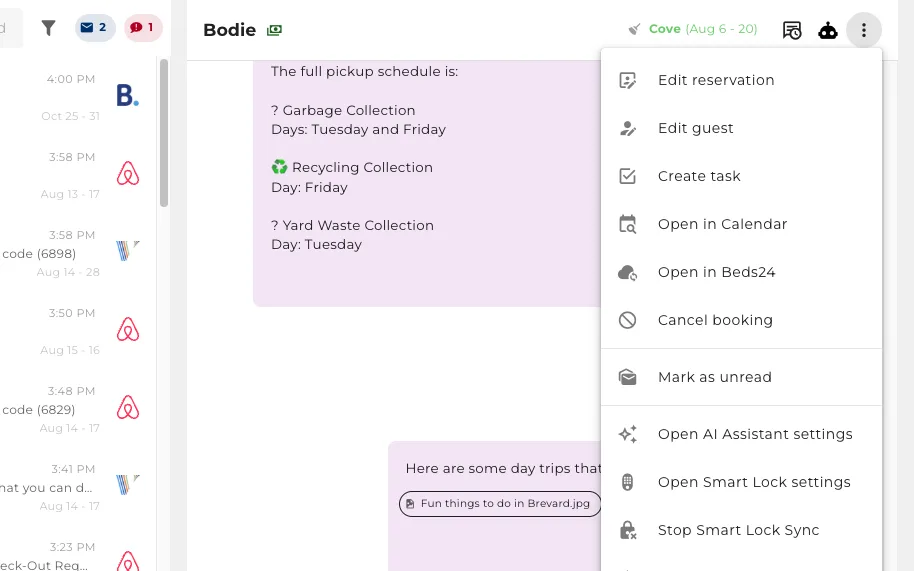 All features one click away