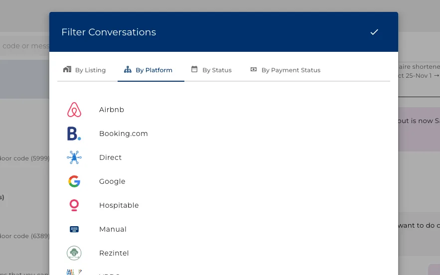 Search and filter to the thread you want