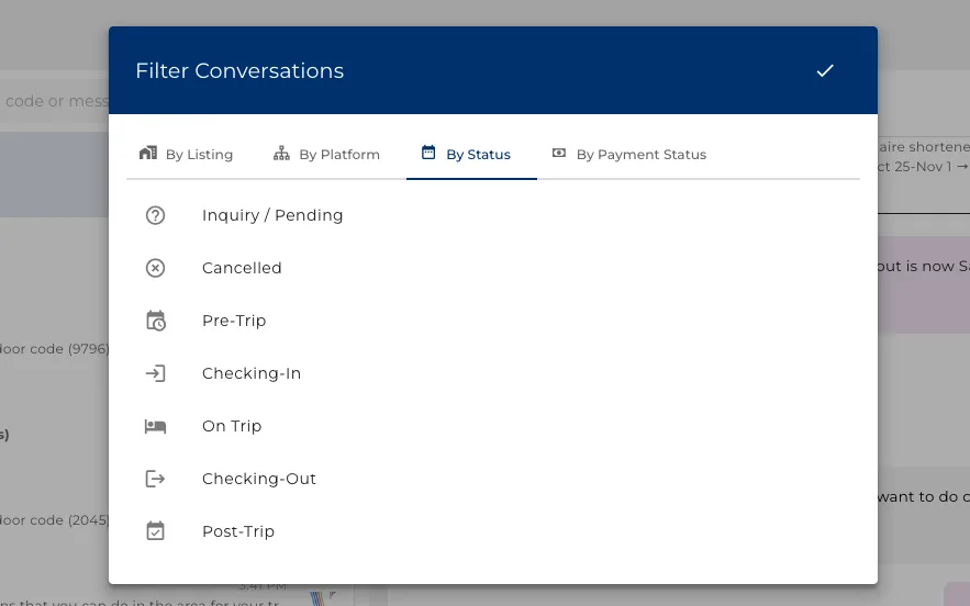 Search and filter to the thread you want