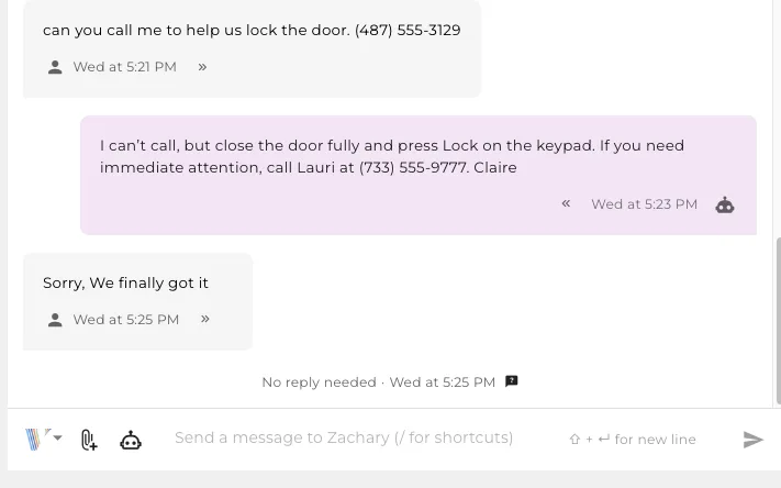 It handles a complicated message
