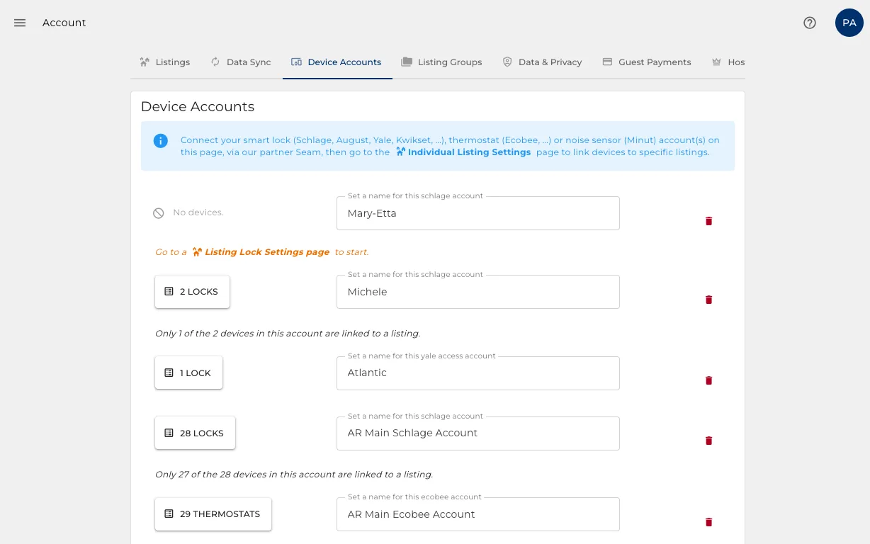 Connect the lock account once
