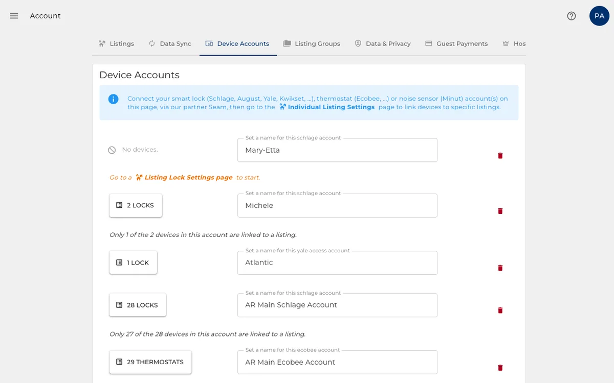 Connect the lock account once