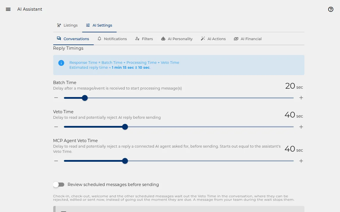 Account defaults and overrides