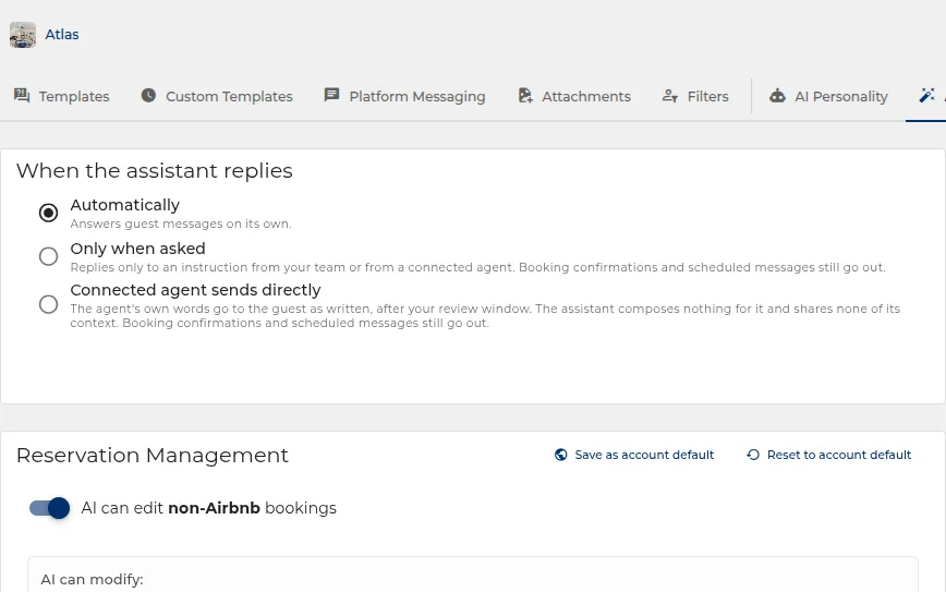 Action permissions
