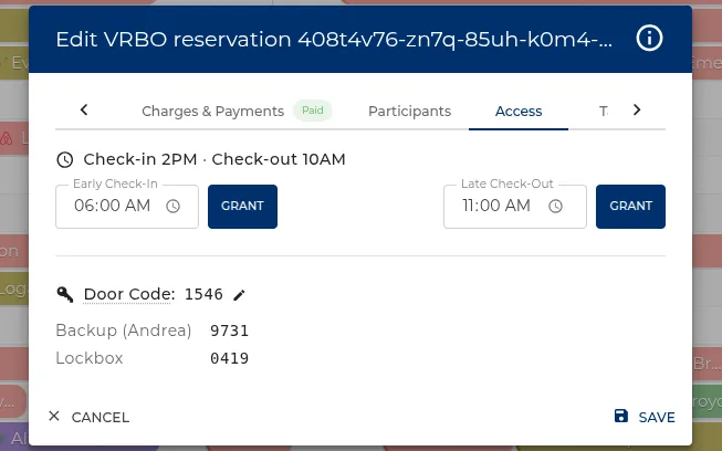 Listing access