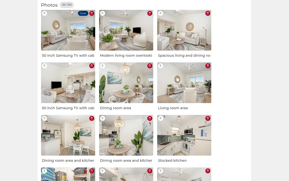 Listing photos