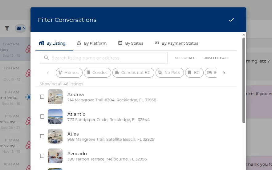 Conversation filters