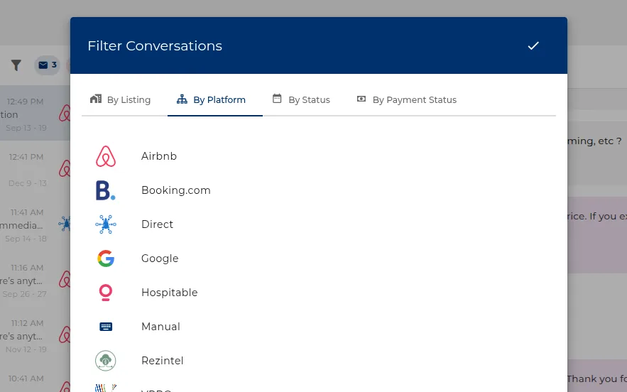 Conversation filters