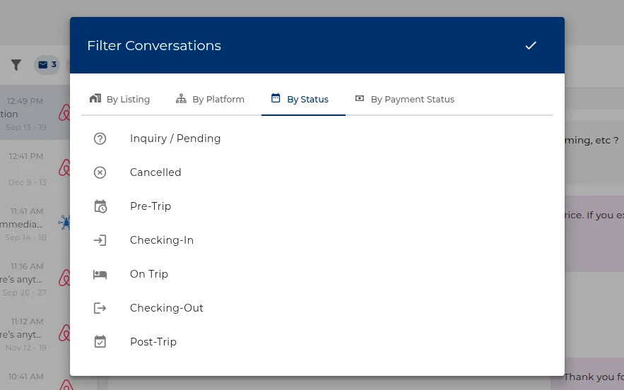 Conversation filters