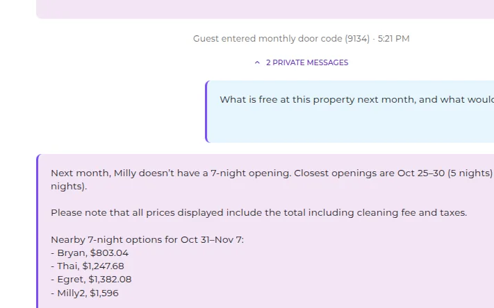 Private assistant questions