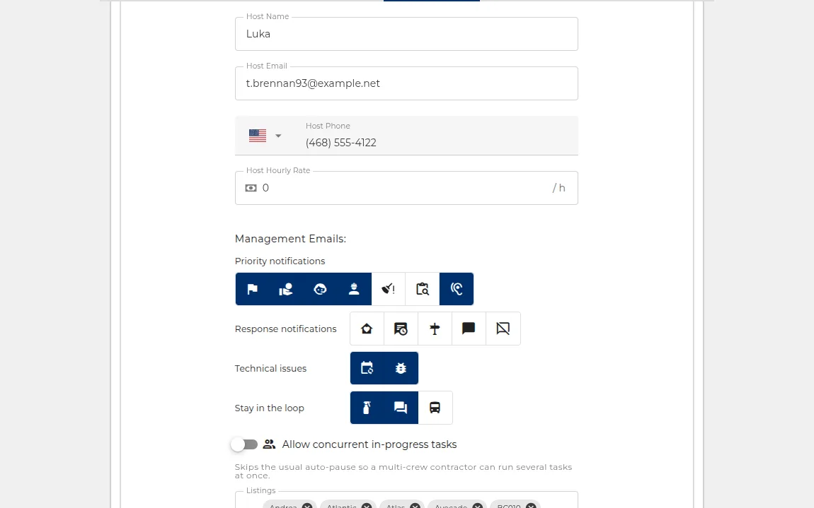 Staff member details