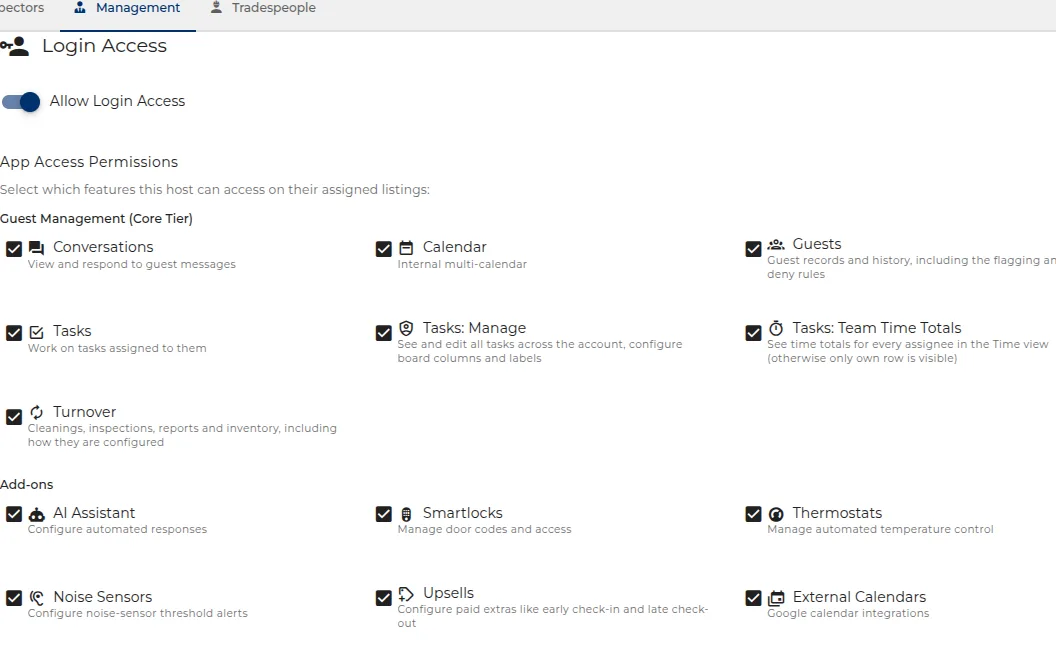 Individual logins