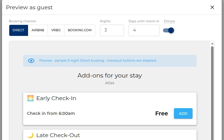 Custom upsells