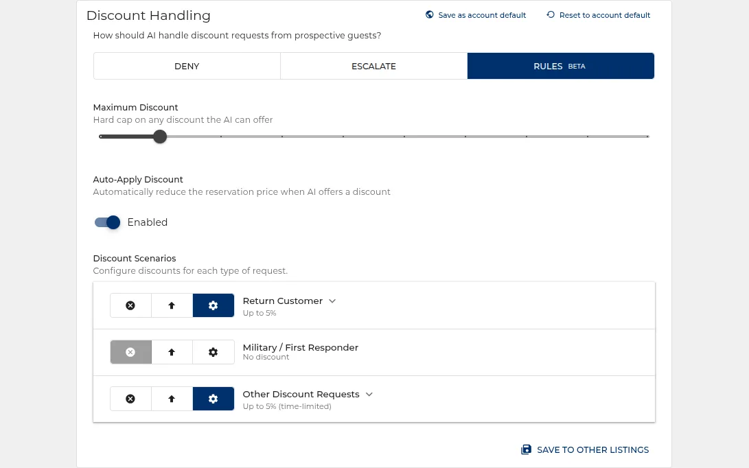 Discount and refund limits
