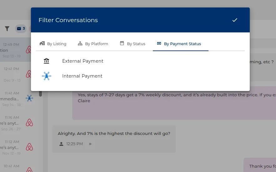 Conversation filters